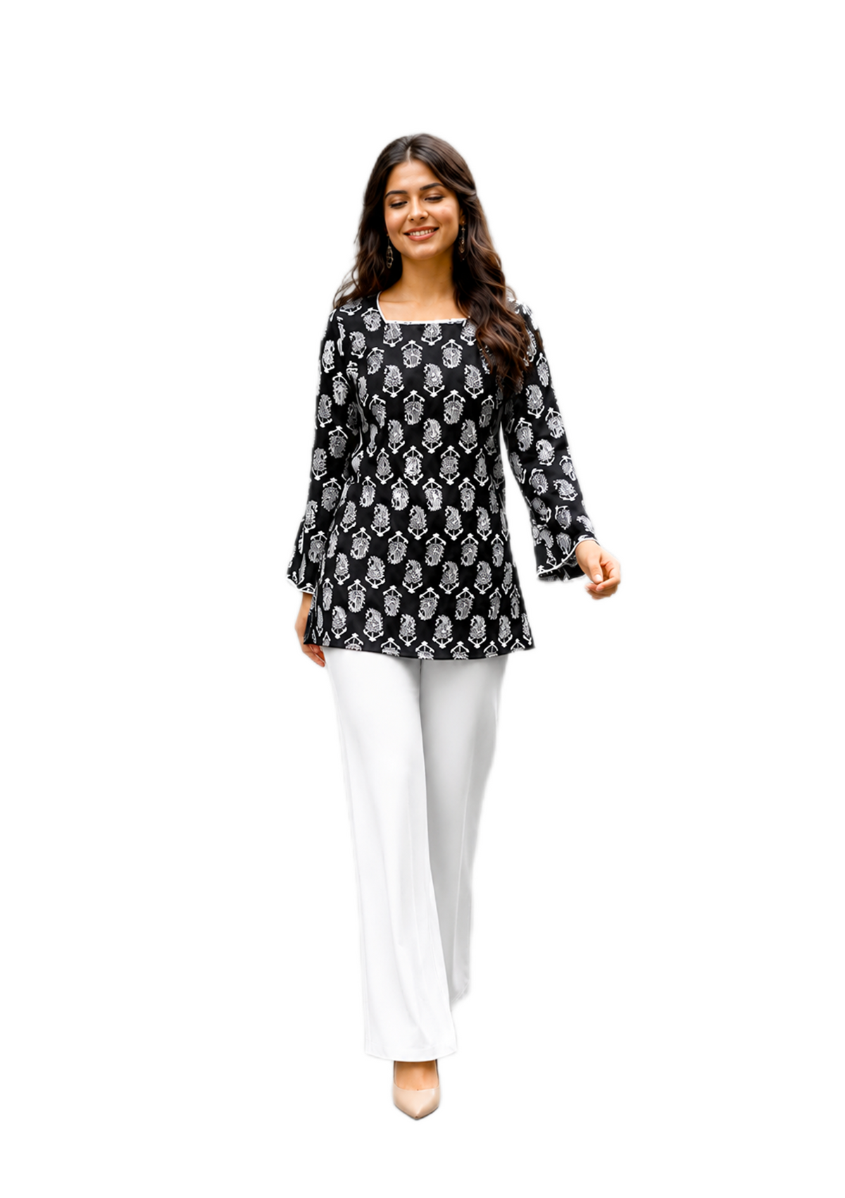 Printed Cotton Short Kurti
