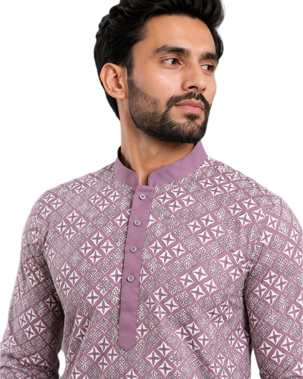 Royal Lavender Kurta Set