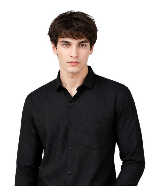 Regalia Black Cotton Shirt