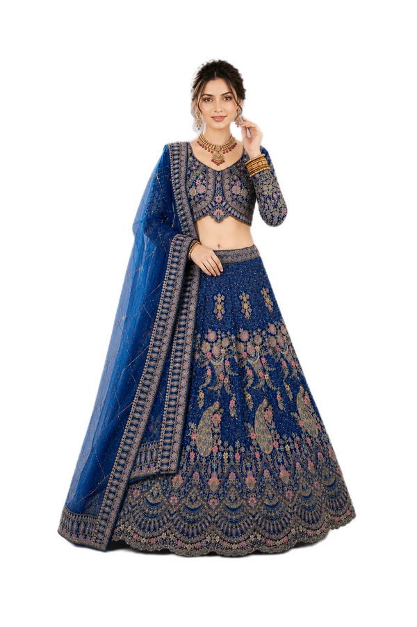 Floral Embroidery Lehenga Set
