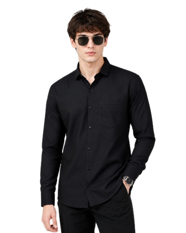 Regalia Black Cotton Shirt
