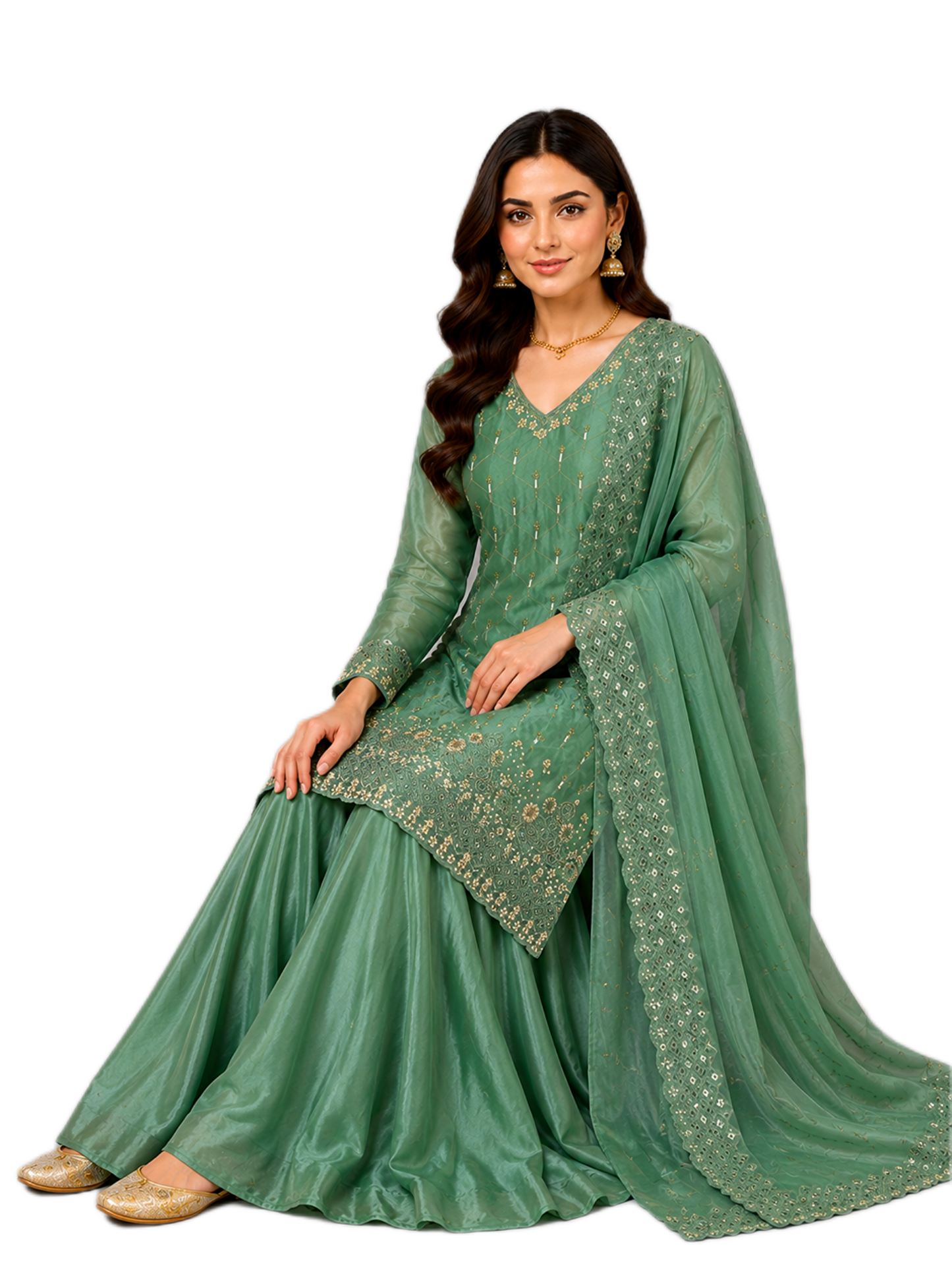 Regal Green Palazzo Set
