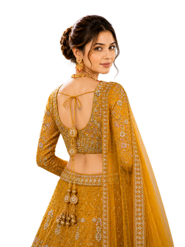 Peacock Embroidered Lehenga Set