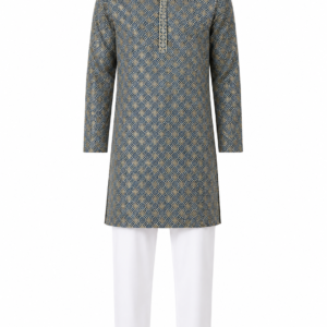 Classic Ivory Embroidered Kurta Set Featuring Timeless Lucknowi Craftsmanship