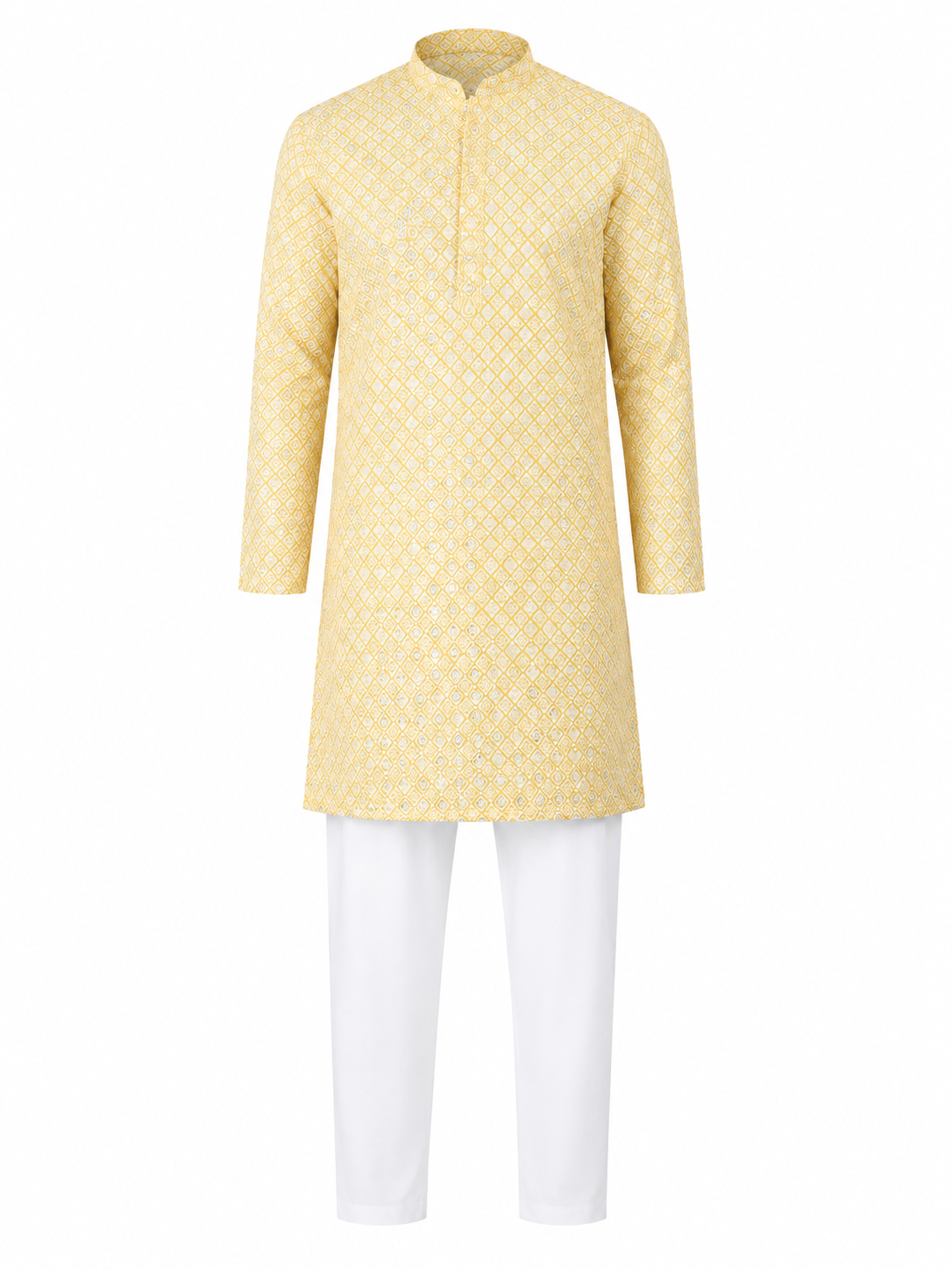 Royal Ivory Traditional Kurta Set with Refined Simplicity
