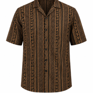 Cotton Cuban Collar Shirt for Relaxed Everyday Style