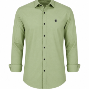 Classic Olive Green Cotton Shirt for Refined Everyday Style