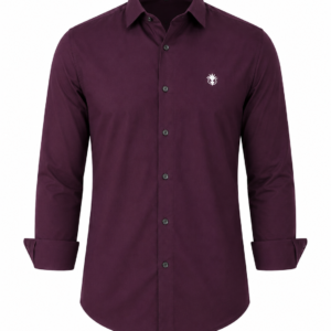 Classic Wine Cotton Shirt for Refined Professional Style