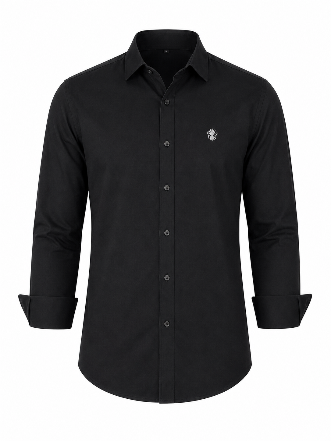 Classic Black Cotton Shirt for Timeless Professional Elegance