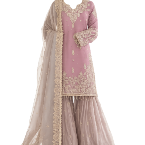 Regalia Designer Embroidered Sharara Suit Set with Dupatta