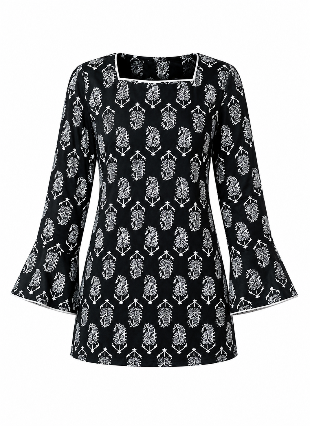 Printed Cotton Short Kurti Featuring Timeless Ethnic Patterns