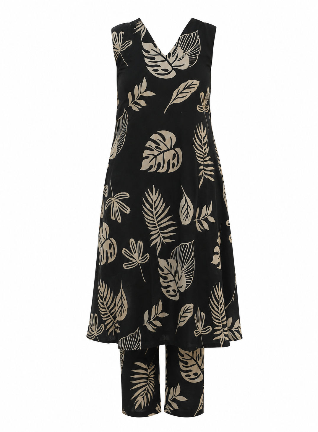 Midnight Black Printed Kurti Set for Effortless Everyday Style