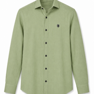 Classic Olive Green Cotton Shirt for Refined Everyday Style