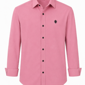 Classic Blush Pink Cotton Shirt for Sophisticated Professional Style